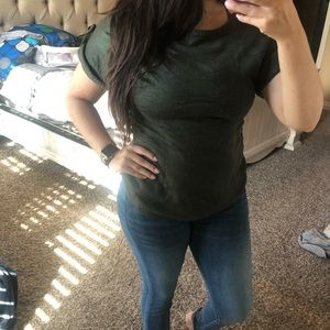 Small olive green shirt